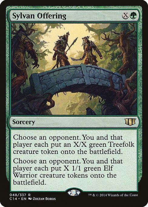 Sylvan Offering, carta Magic di tipo Sorcery illustrata da Zoltan Boros