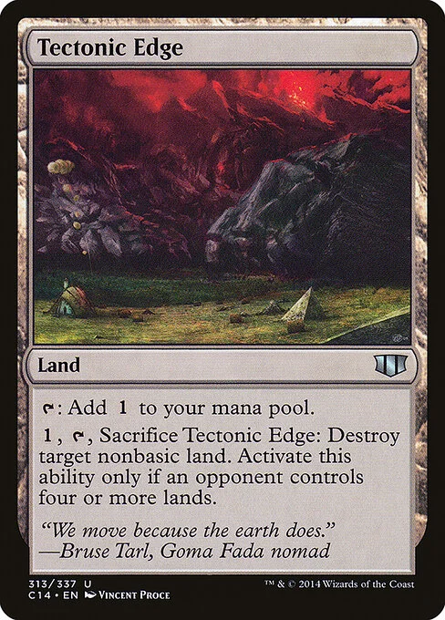 Tectonic Edge, carta Magic di tipo Land illustrata da Vincent Proce