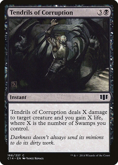Tendrils of Corruption, carta Magic di tipo Instant illustrata da Vance Kovacs