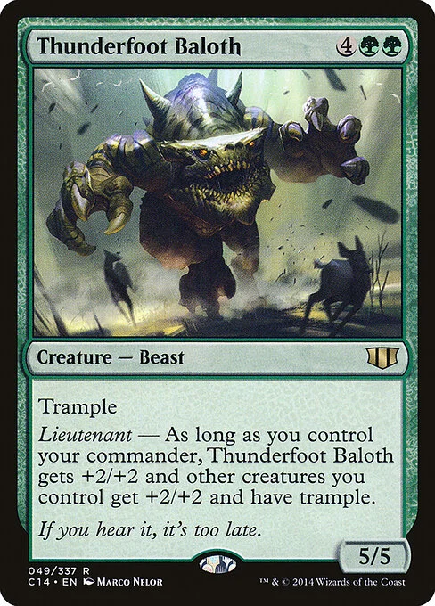 Thunderfoot Baloth, carta Magic di tipo Creature — Beast illustrata da Marco Nelor