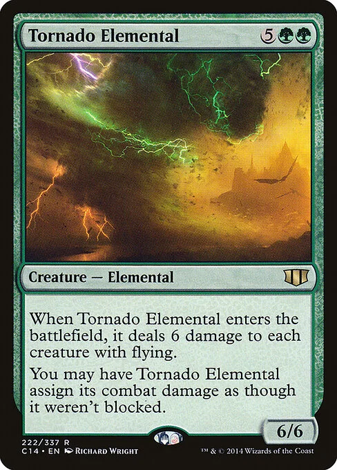 Tornado Elemental, carta Magic di tipo Creature — Elemental illustrata da Richard Wright