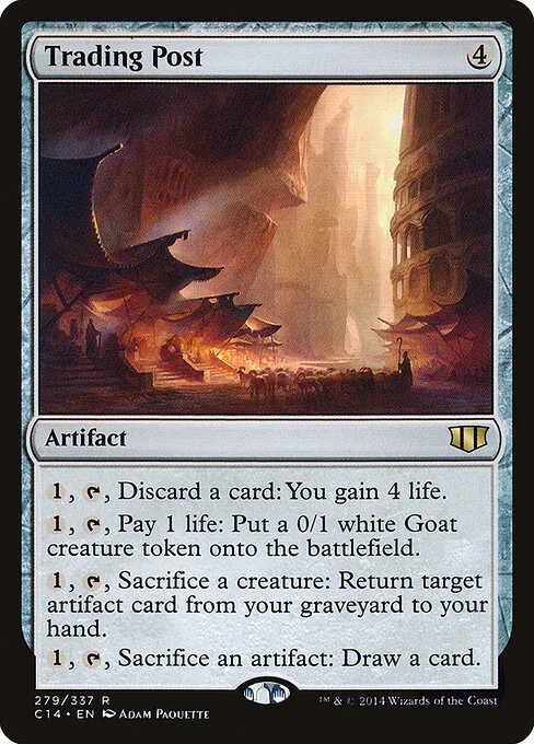 Trading Post, carta Magic di tipo Artifact illustrata da Adam Paquette