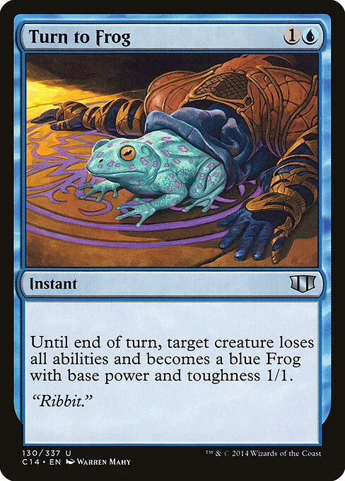 Turn to Frog, carta Magic di tipo Instant illustrata da Warren Mahy