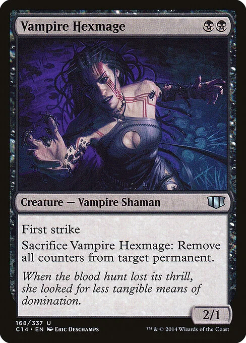 Vampire Hexmage, carta Magic di tipo Creature — Vampire Shaman illustrata da Eric Deschamps