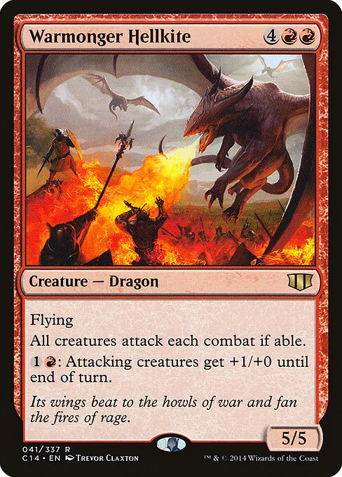 Warmonger Hellkite, carta Magic di tipo Creature — Dragon illustrata da Trevor Claxton