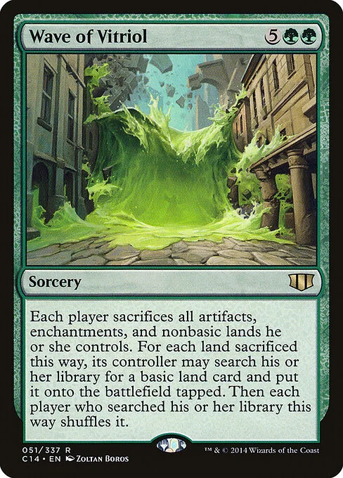 Wave of Vitriol, carta Magic di tipo Sorcery illustrata da Zoltan Boros