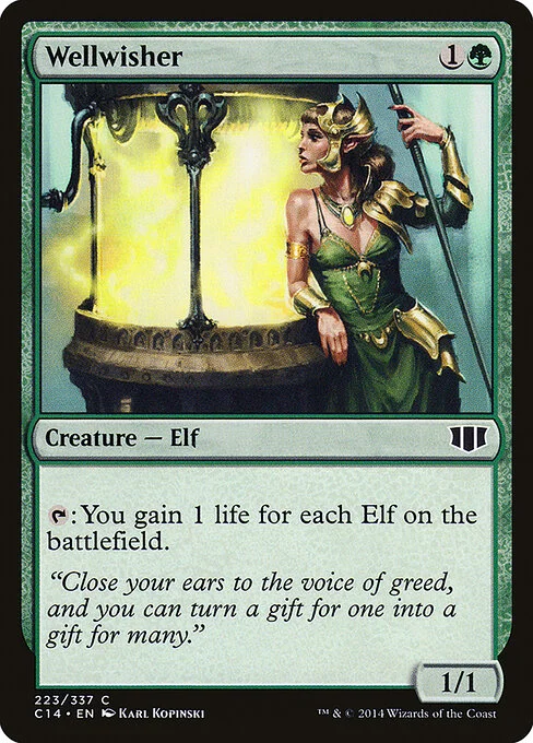 Wellwisher, carta Magic di tipo Creature — Elf illustrata da Karl Kopinski