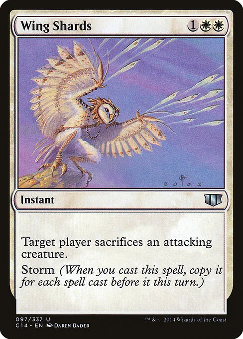 Wing Shards, carta Magic di tipo Instant illustrata da Daren Bader