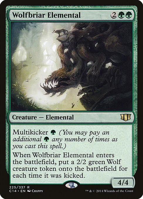 Wolfbriar Elemental, carta Magic di tipo Creature — Elemental illustrata da Chippy