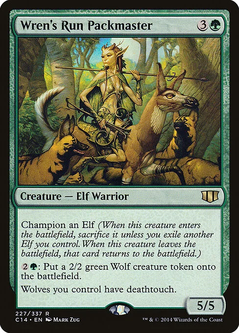 Wren's Run Packmaster, carta Magic di tipo Creature — Elf Warrior illustrata da Mark Zug
