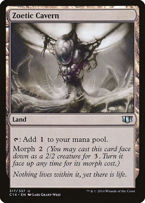 Zoetic Cavern, carta Magic di tipo Land illustrata da Lars Grant-West