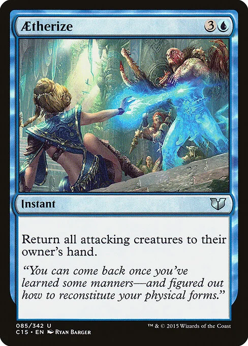 Aetherize, carta Magic di tipo Instant illustrata da Ryan Barger