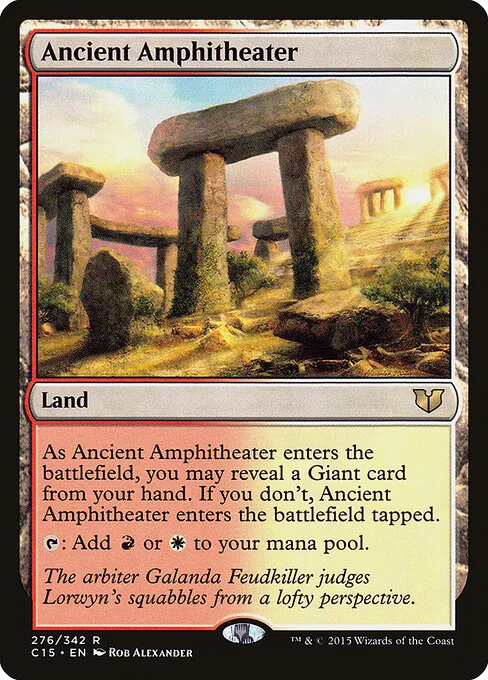 Ancient Amphitheater, carta Magic di tipo Land illustrata da Rob Alexander
