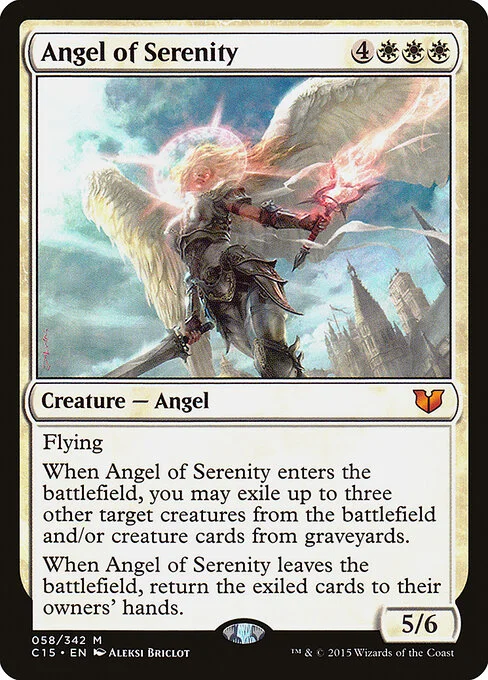 Angel of Serenity, carta Magic di tipo Creature — Angel illustrata da Aleksi Briclot