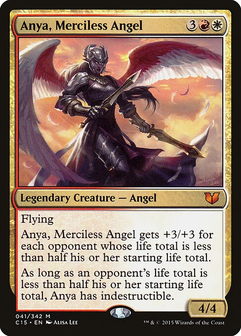 Anya, Merciless Angel, carta Magic di tipo Legendary Creature — Angel illustrata da Alisa Lee
