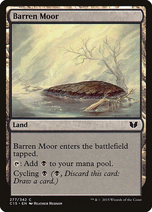 Barren Moor, carta Magic di tipo Land illustrata da Heather Hudson