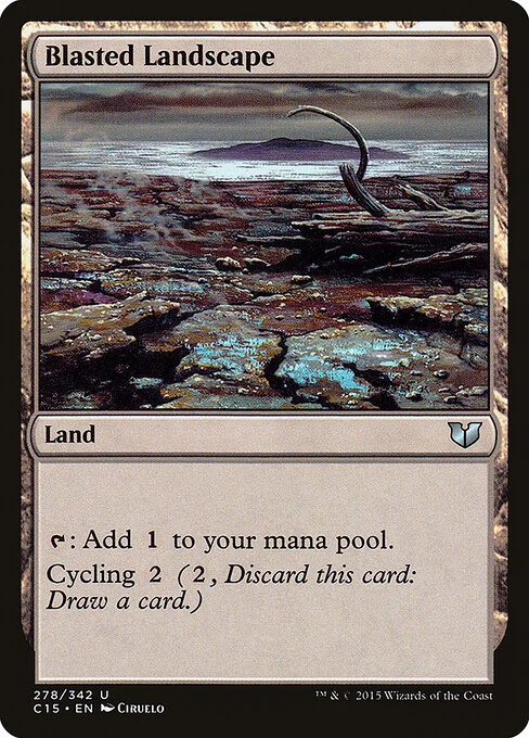 Blasted Landscape, carta Magic di tipo Land illustrata da Ciruelo