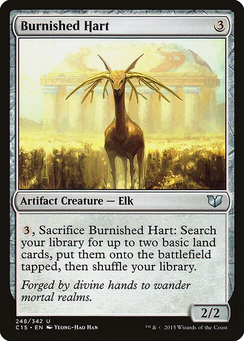 Burnished Hart, carta Magic di tipo Artifact Creature — Elk illustrata da Yeong-Hao Han