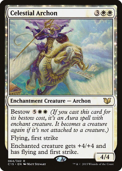 Celestial Archon, carta Magic di tipo Enchantment Creature — Archon illustrata da Matt Stewart