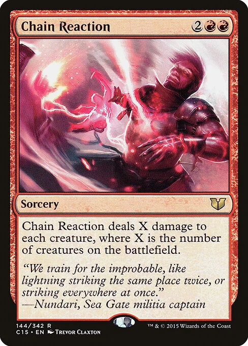 Chain Reaction, carta Magic di tipo Sorcery illustrata da Trevor Claxton