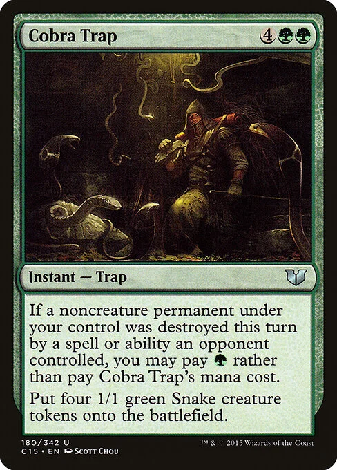 Cobra Trap, carta Magic di tipo Instant — Trap illustrata da Scott Chou