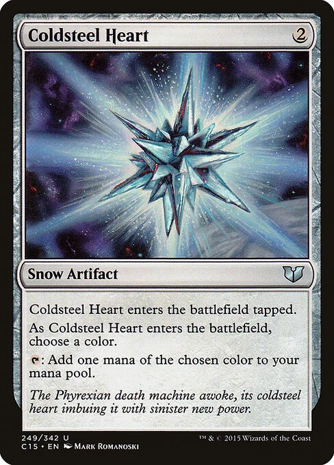 Coldsteel Heart, carta Magic di tipo Snow Artifact illustrata da Mark Romanoski