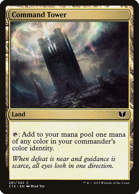 Command Tower, carta Magic di tipo Land illustrata da Ryan Yee