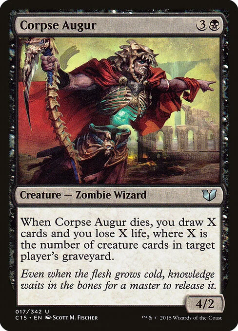 Corpse Augur, carta Magic di tipo Creature — Zombie Wizard illustrata da Scott M. Fischer