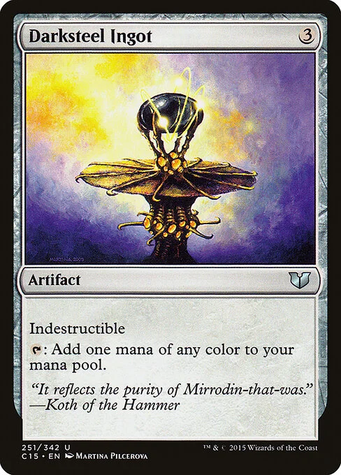 Darksteel Ingot, carta Magic di tipo Artifact illustrata da Martina Pilcerova