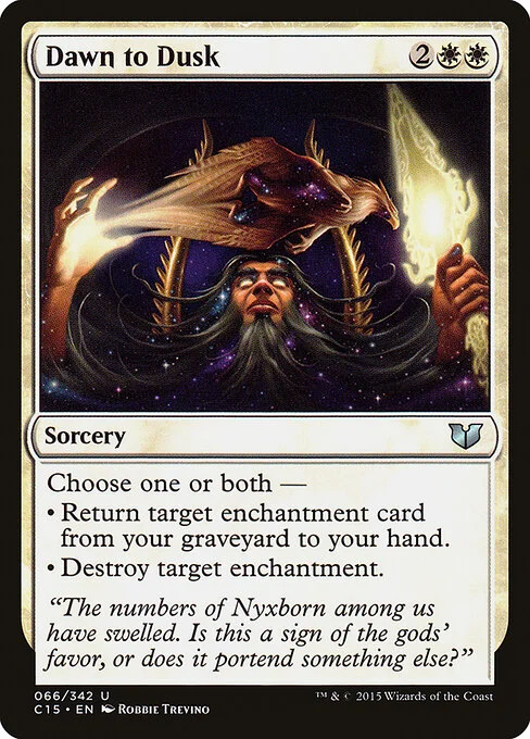 Dawn to Dusk, carta Magic di tipo Sorcery illustrata da Robbie Trevino