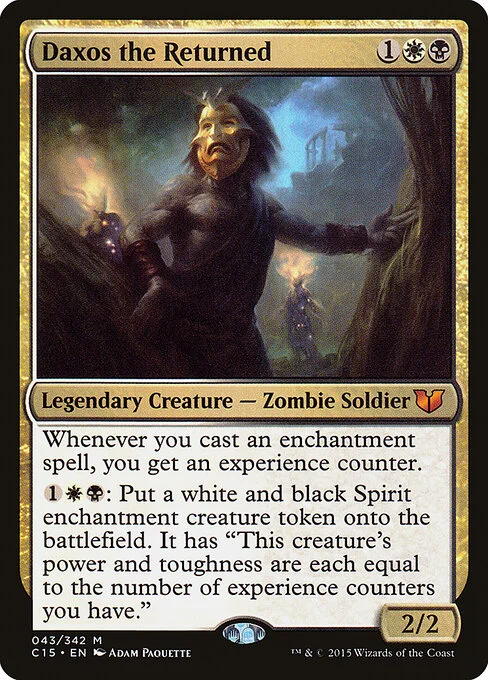 Daxos the Returned, carta Magic di tipo Legendary Creature — Zombie Soldier illustrata da Adam Paquette