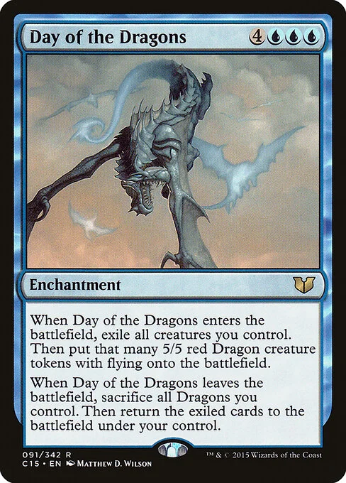 Day of the Dragons, carta Magic di tipo Enchantment illustrata da Matthew D. Wilson