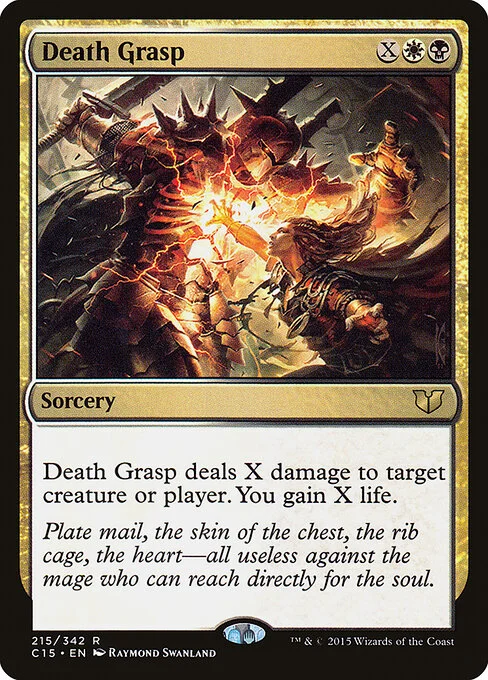Death Grasp, carta Magic di tipo Sorcery illustrata da Raymond Swanland