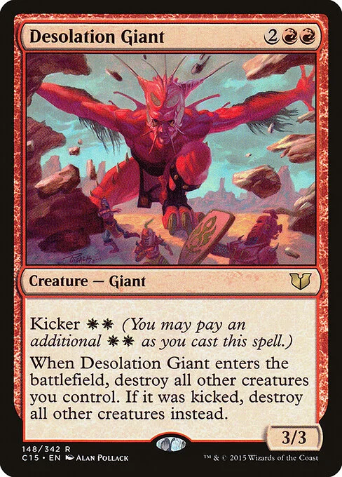 Desolation Giant, carta Magic di tipo Creature — Giant illustrata da Alan Pollack