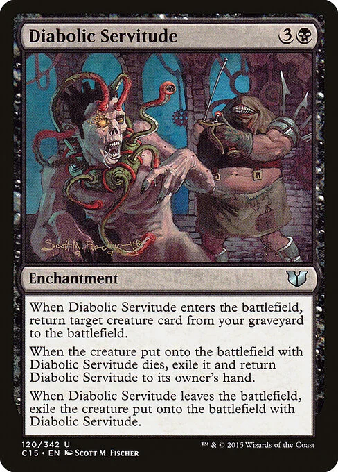 Diabolic Servitude, carta Magic di tipo Enchantment illustrata da Scott M. Fischer