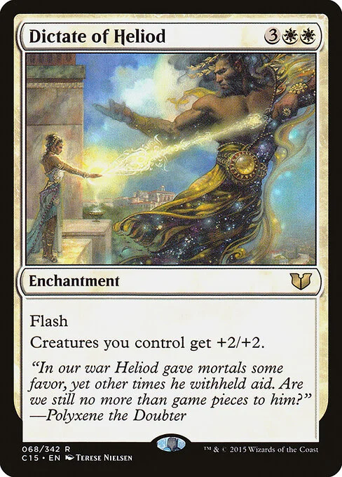 Dictate of Heliod, carta Magic di tipo Enchantment illustrata da Terese Nielsen