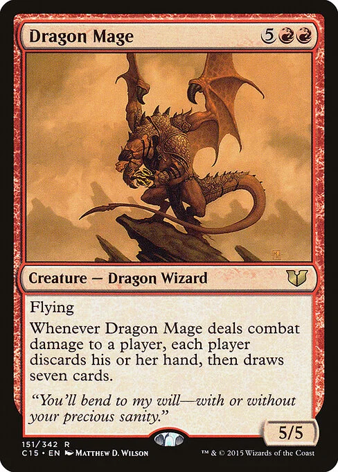 Dragon Mage, carta Magic di tipo Creature — Dragon Wizard illustrata da Matthew D. Wilson