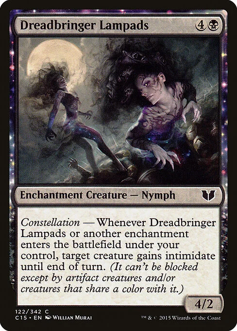Dreadbringer Lampads, carta Magic di tipo Enchantment Creature — Nymph illustrata da Willian Murai