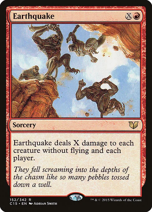 Earthquake, carta Magic di tipo Sorcery illustrata da Adrian Smith