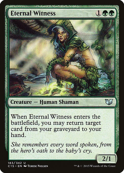 Eternal Witness, carta Magic di tipo Creature — Human Shaman illustrata da Terese Nielsen
