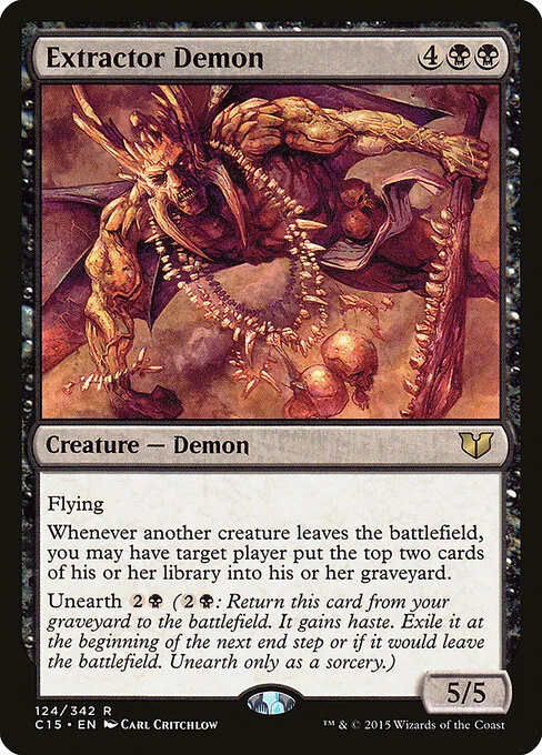 Extractor Demon, carta Magic di tipo Creature — Demon illustrata da Carl Critchlow
