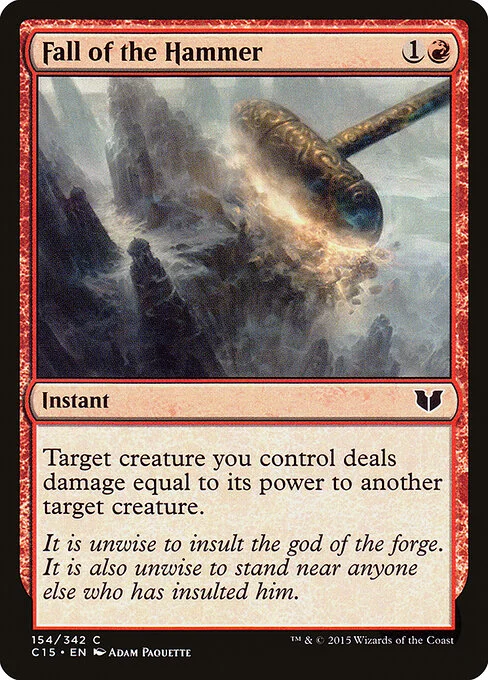 Fall of the Hammer, carta Magic di tipo Instant illustrata da Adam Paquette
