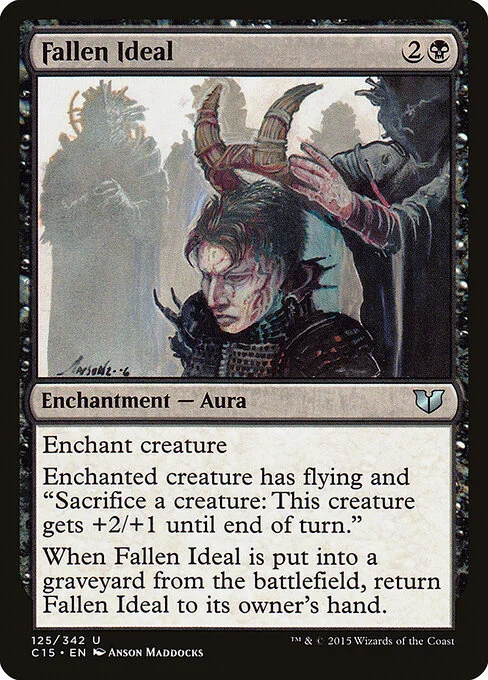 Fallen Ideal, carta Magic di tipo Enchantment — Aura illustrata da Anson Maddocks