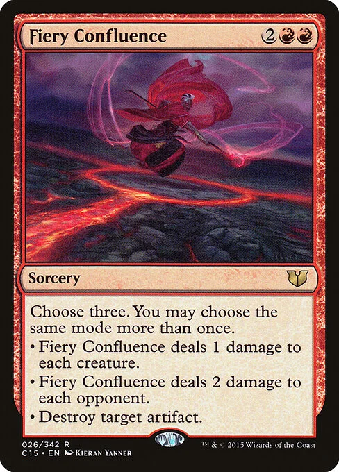 Fiery Confluence, carta Magic di tipo Sorcery illustrata da Kieran Yanner