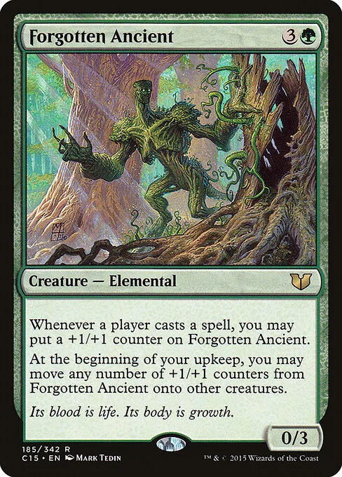 Forgotten Ancient, carta Magic di tipo Creature — Elemental illustrata da Mark Tedin