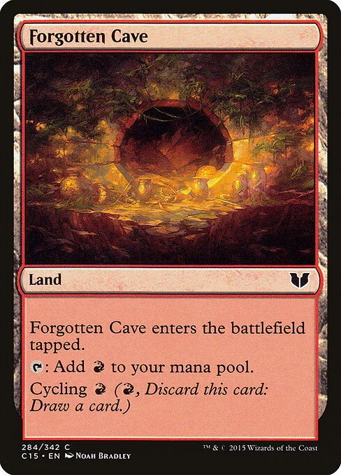 Forgotten Cave, carta Magic di tipo Land illustrata da Noah Bradley
