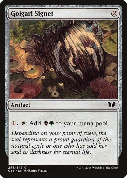 Golgari Signet, carta Magic di tipo Artifact illustrata da Raoul Vitale