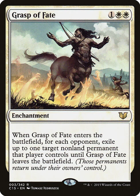 Grasp of Fate, carta Magic di tipo Enchantment illustrata da Tomasz Jedruszek