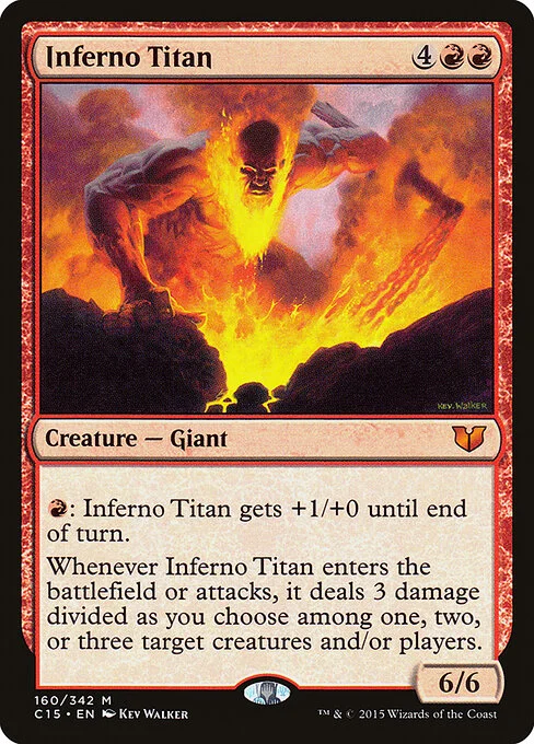 Inferno Titan, carta Magic di tipo Creature — Giant illustrata da Kev Walker