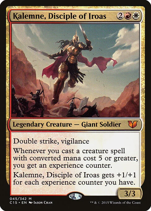 Kalemne, Disciple of Iroas, carta Magic di tipo Legendary Creature — Giant Soldier illustrata da Jason Chan